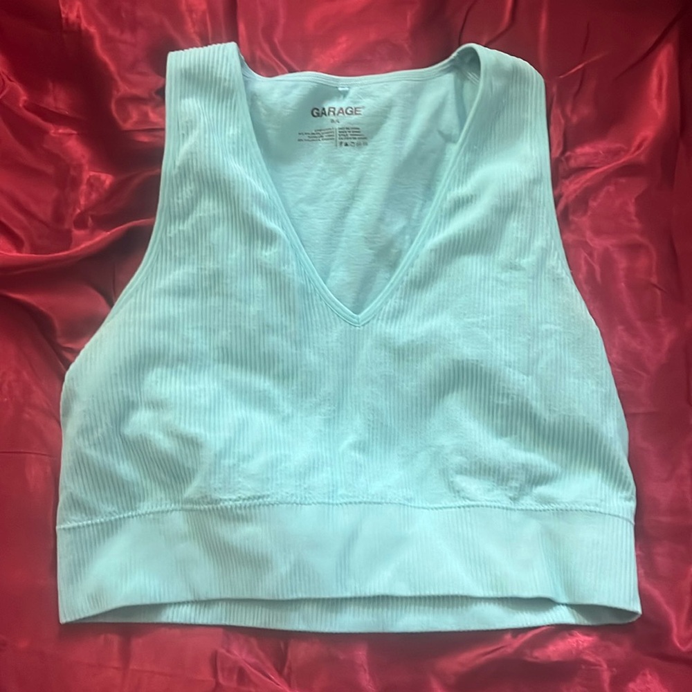 Blue crop top from Garage never worn